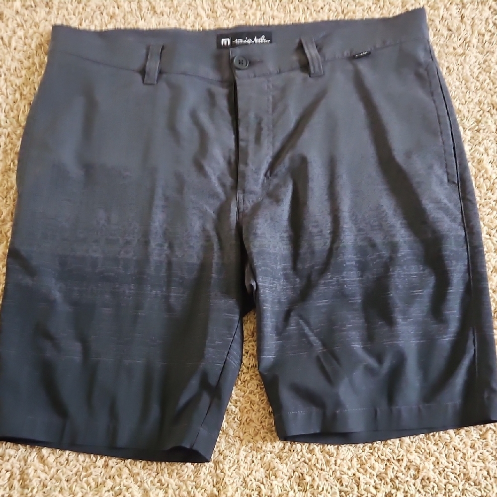 Travis Mathew Charcoal Flat Front Shorts